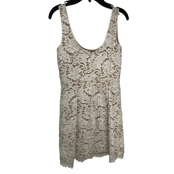 Self-portrait Cord Lace Mini Dress in Cream 0 New Womens Bridal Party Tank  - joarbit.com